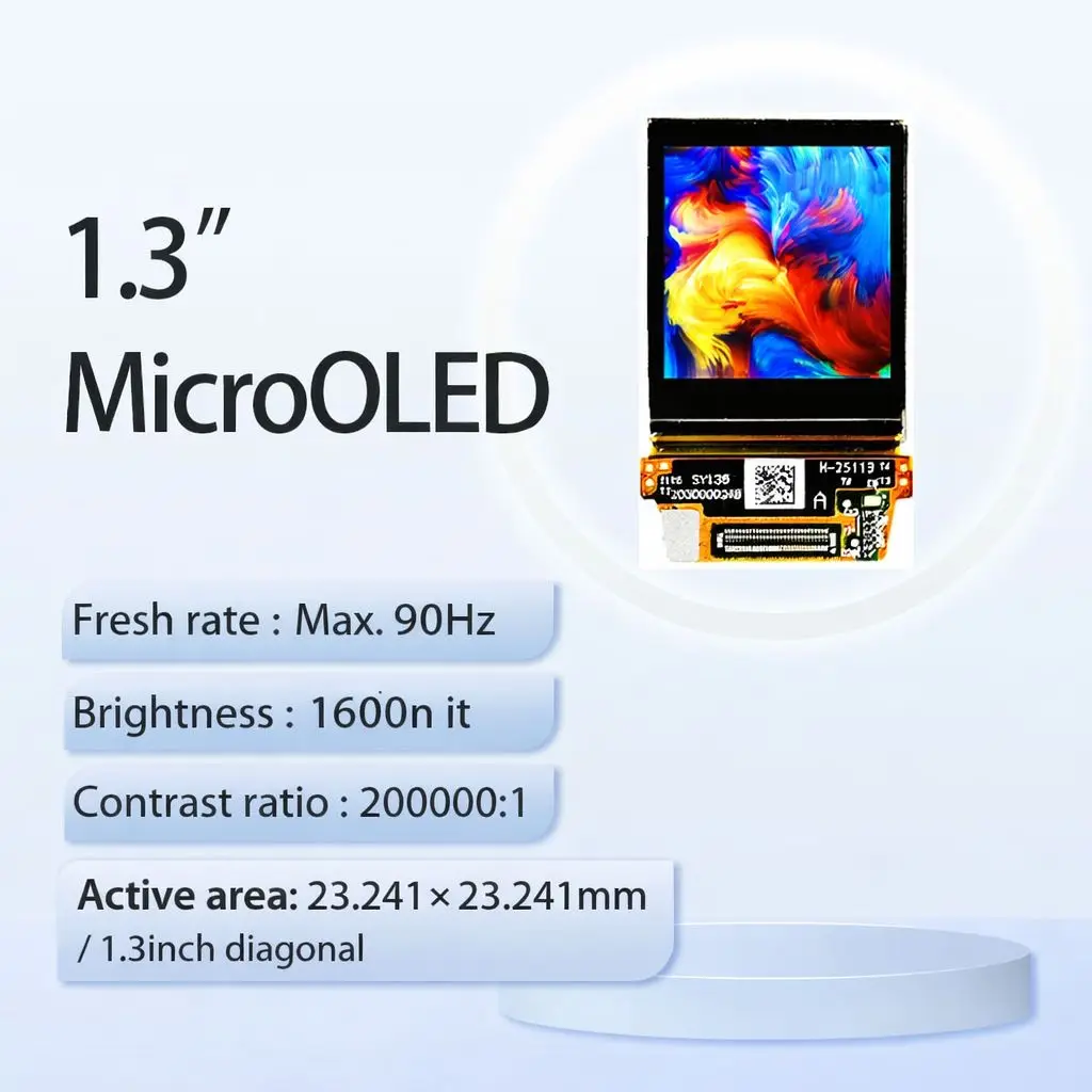 1.3 Inch OLEDoS 4K Resolution 1600 Nits High Brightness Silicon Panel for AR/VR HMD