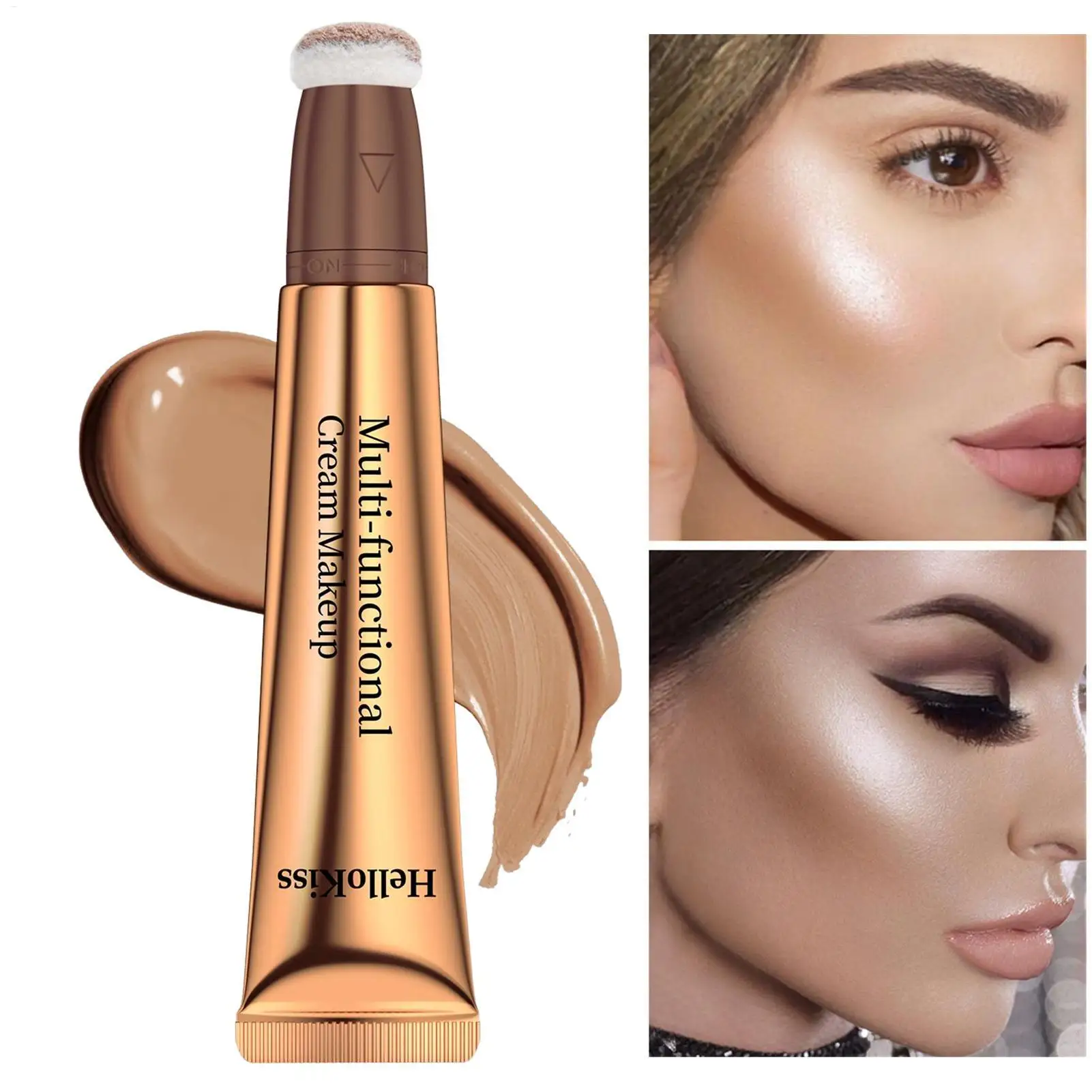 Blush in crema Evidenziatore Stick Ombretto Trucco liscio Liquido Occhi Viso Fard rosa Contorno viso Illumina il trucco