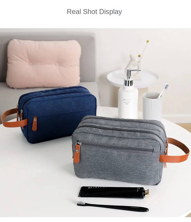 Mann Hohe Qualität Make-Up Tasche Oxford Leinwand Reise Kulturbeutel Organizer Wasserdichte Frauen Waschen Beutel Handtasche Kosmetik Fall – Detail 10