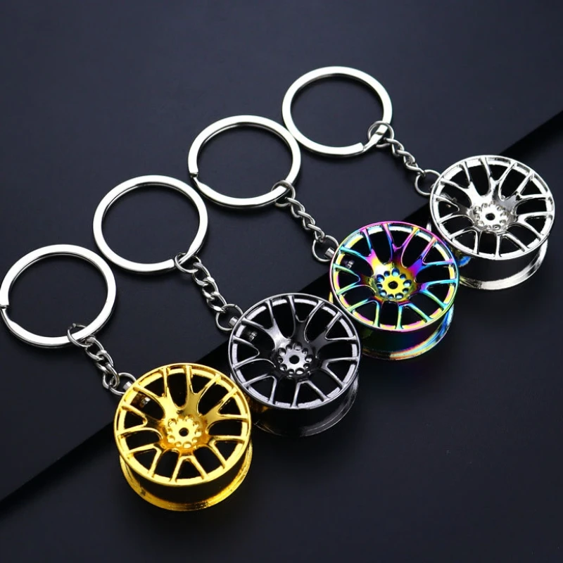 Creative Wheel Tire Style Keychain Speed Gearbox Gear Head Key Ring  Metal Car Trinket Keyring Boyfriend Unique Birthday Gift