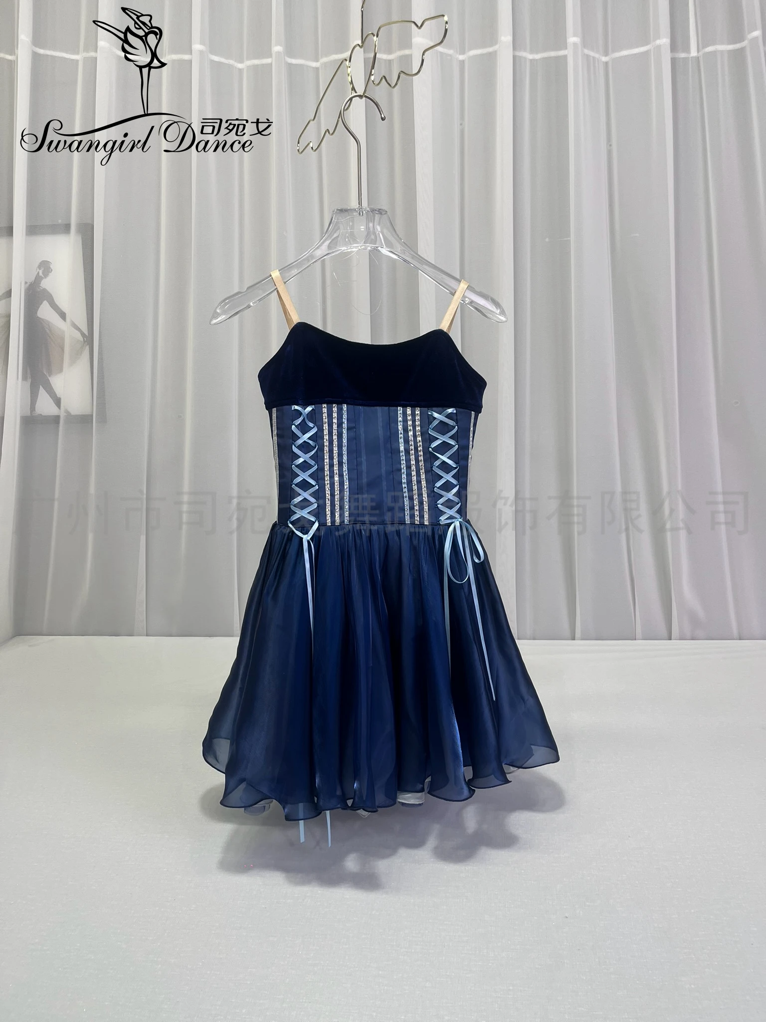Dark blue Coppelia Xiliya variation professional ballet costumes for women ballerina dress girls  WG25143