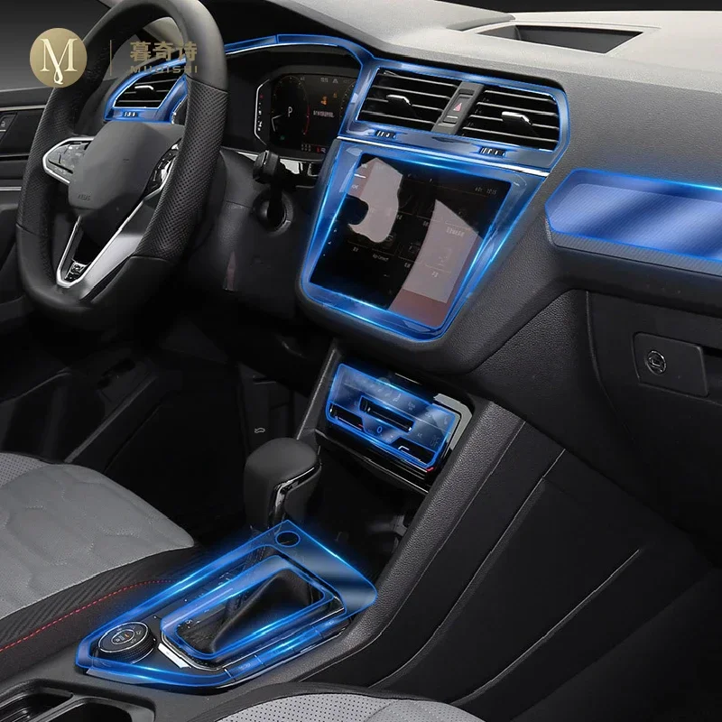

For Volkswagen Tiguan 2021-2023 Car Interior Piano board protection film TPU transparent self-adhesive Paint film Anti scratch