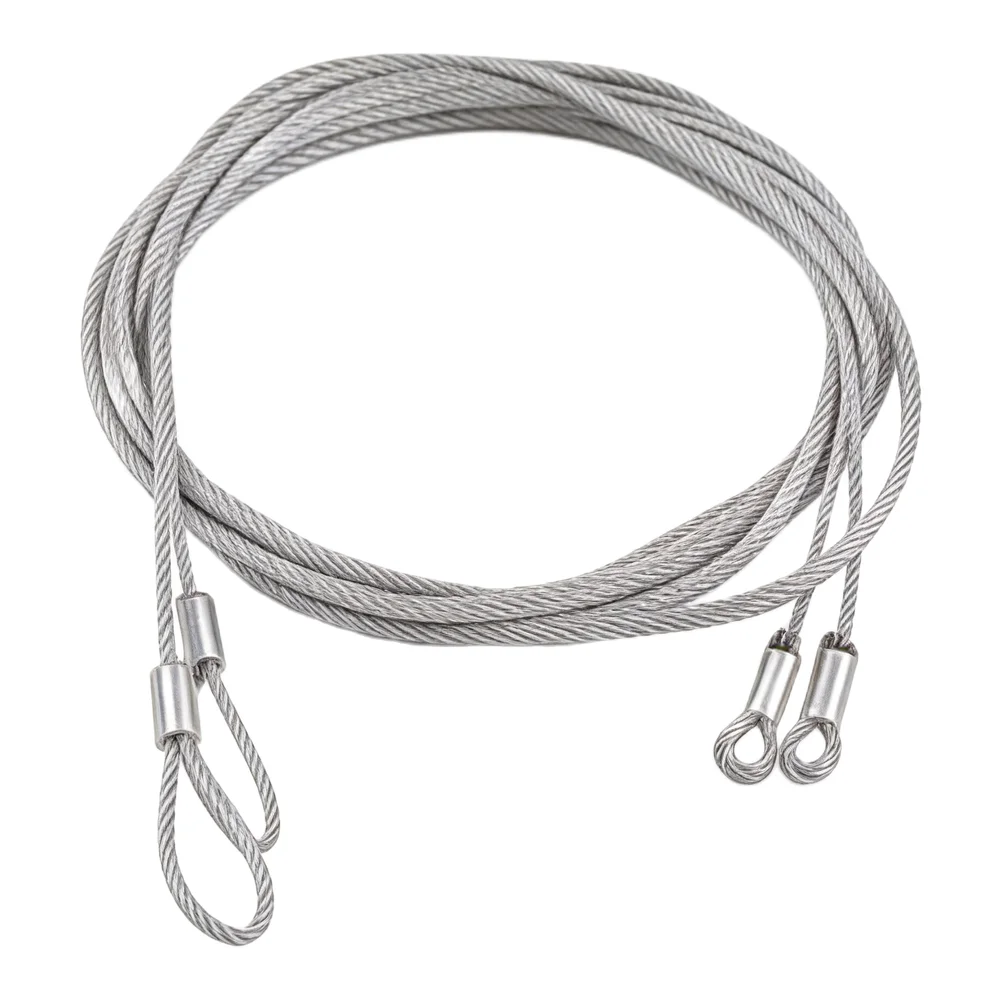 Garage Door Cables 2 Pack Designed for Torsion Spring Systems 2.5 Meter Length Stainless Steel Safety Replacement Wires