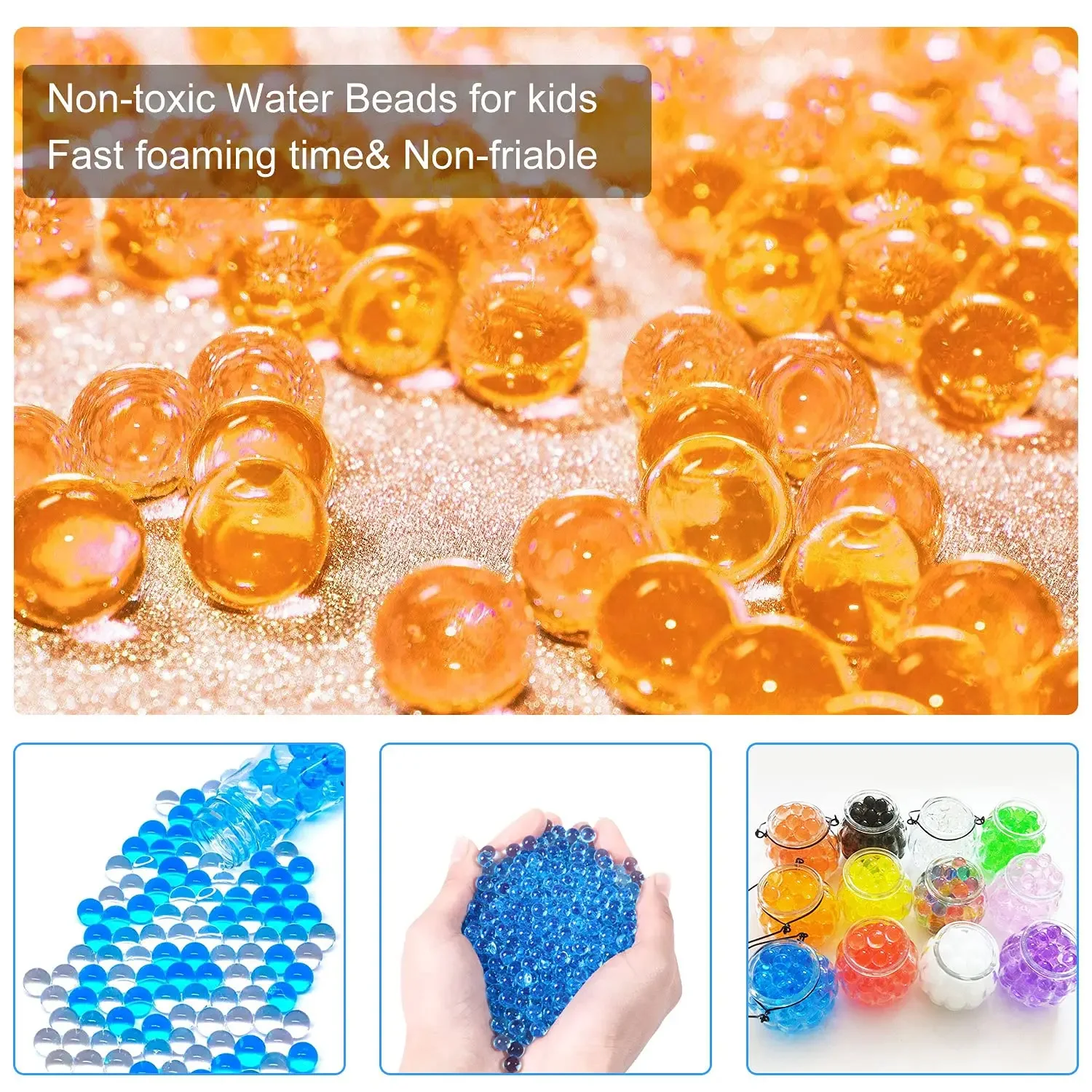 Gel Ball Water Bullet 120000pcs Refill Ammo 7-8mm Hydrogel Ball for Water Blaster Gun Toys Non-Toxic Water Balls Bullet