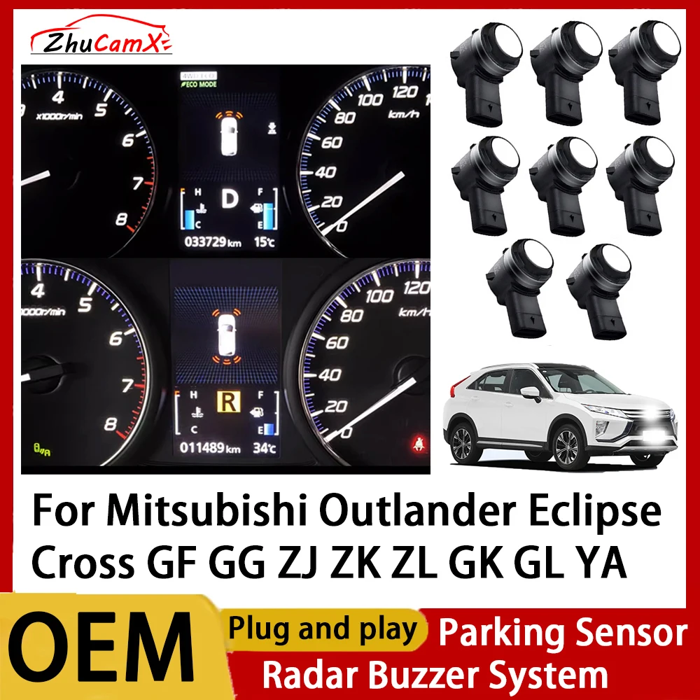 Front Rear Parking Sensor Assistance Backup Radar Buzzer System for Mitsubishi Outlander Eclipse Cross GF GG ZJ ZK ZL GK GL YA