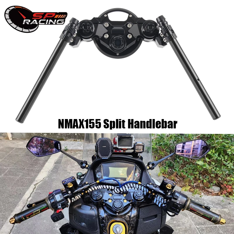 

New For Yamaha NMAX125 NMAX 150 NMAX 155 2019-2023 NMAX155 V2 Motorcycle CNC Handle Bar Handlebars Grips Riser Mounting Kit