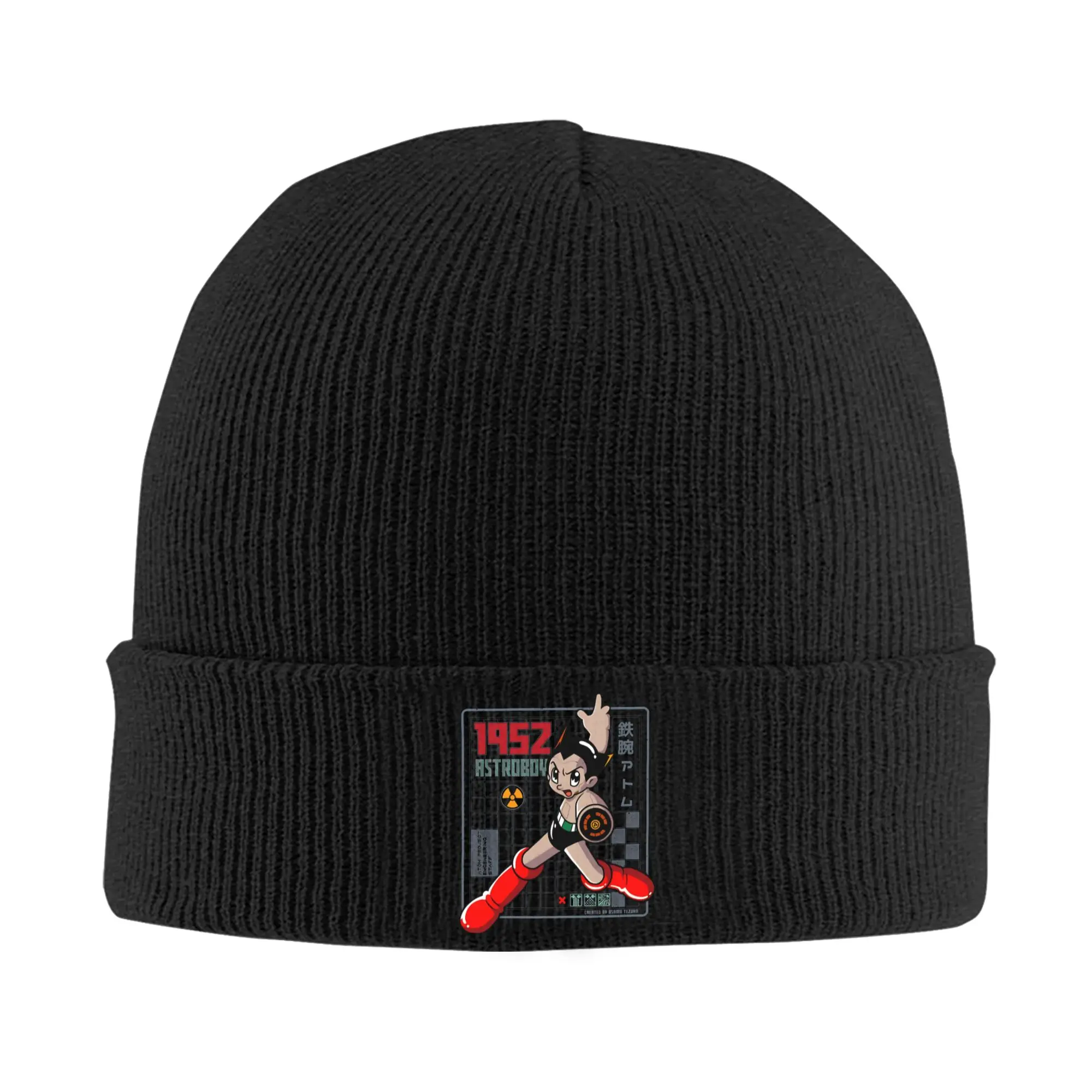 AstroBoy Atomo Project Hat Autumn Winter Skullies Beanies Ski Astro Boy Caps Unisex Acrylic Skullcap