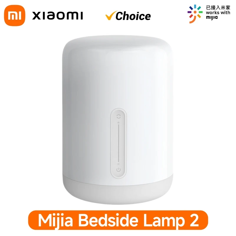 

Прикроватная лампа Xiaomi Mijia, 2 умных настольных светодиодных ночника, красочный, 400 люмен, Bluetooth, Wi-Fi, сенсорное управление для Apple HomeKit Siri