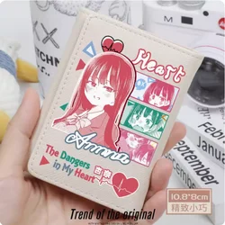 Anime The Dangers in My Heart Fashion Wallets PU Purse Card Holder Hasp Money Bag Cosplay Gift B133