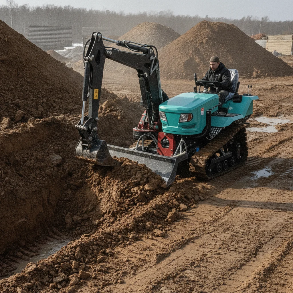 25HP Compact Crawler Farm Tractor Small Size for Greenhouse Orchard Narrow Row Farm Operation