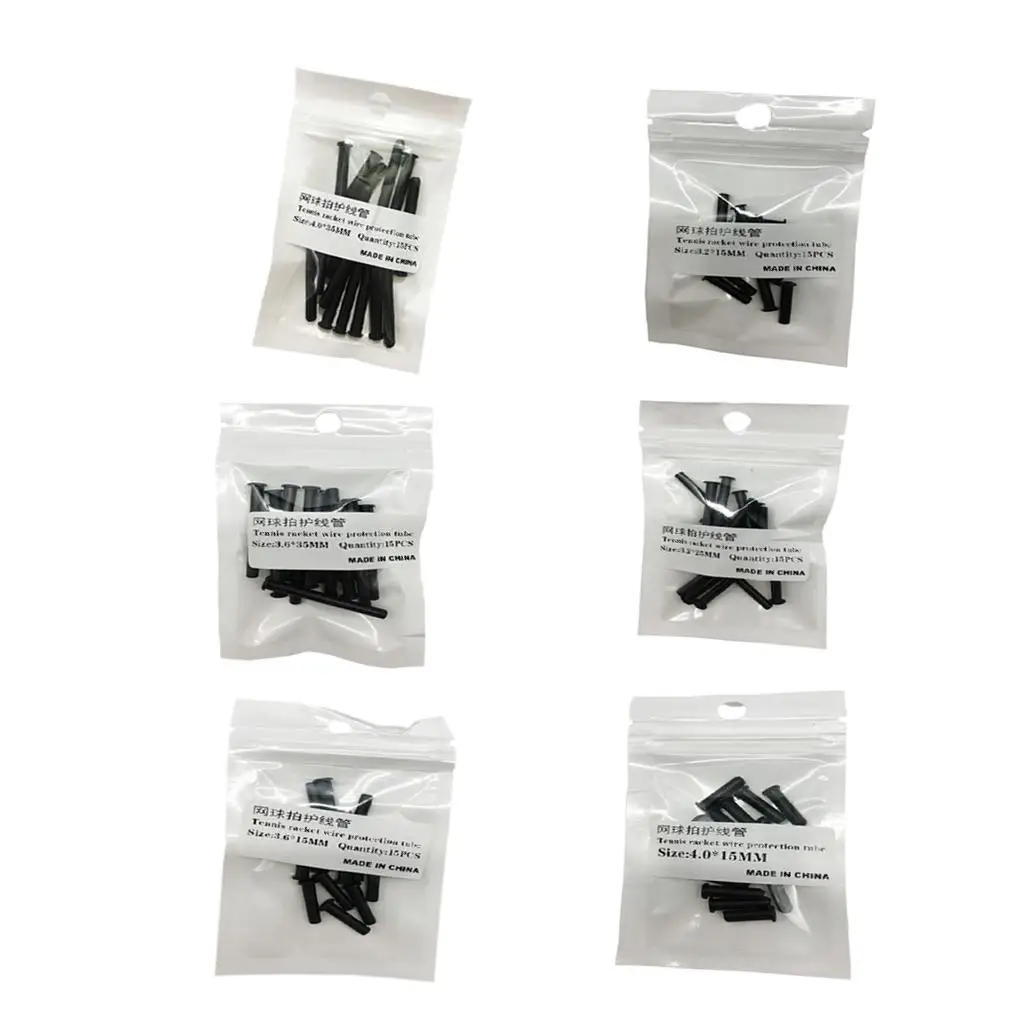 15x Tennis Racket Grommets Parts Racquet Eyelets String Protection Tubes