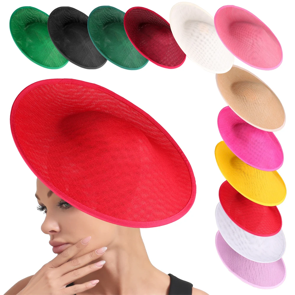 33.5 CM Imitation Sinamay Round BIG Fascinator Base Hat Millinery Bridal Wedding DIY Hair Accessorie Royal Ascot Party Headwear view 6