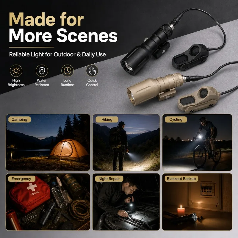 PLH‑V2 Alloy Hand Torch High‑Output Long‑Short Flash Effect Interchangeable AX Tail Component