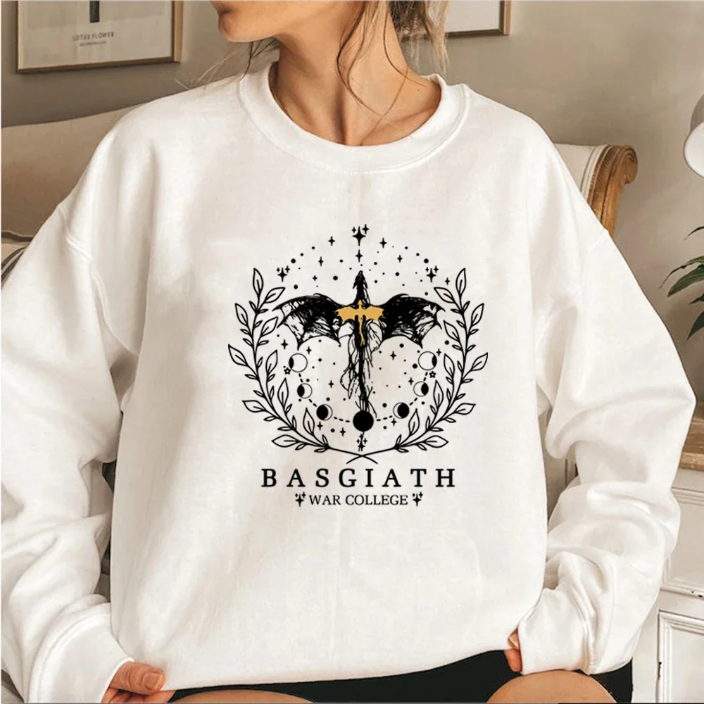 Fourth Wing Sweatshirt Basgiath War College Sweatshirt Women Crewneck Sweatshirts Fantasy Reader Shirt Bookish Gift Pullovers