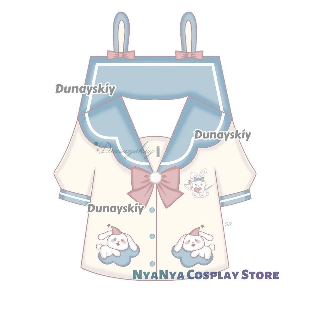 Uniforme escolar JK, bonito traje de marinero de conejo, novedad de 2025, pajarita, Falda plisada, ropa bonita, traje de Halloween para niñas y mujeres, Carnaval