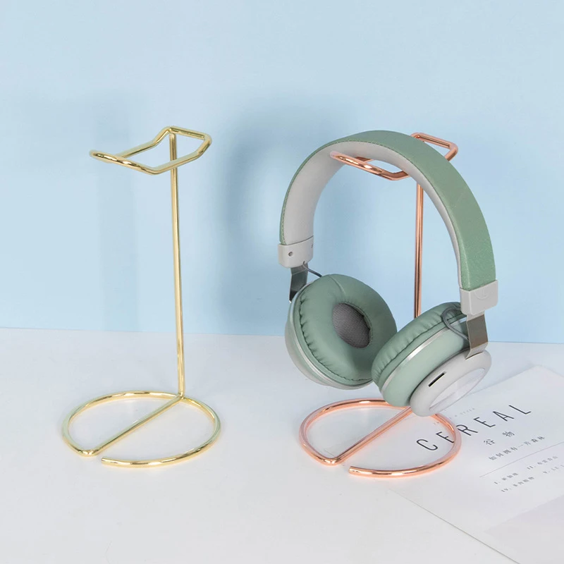 Metal Headphone Stand Holder Space Saving Gaming Headset Stand Rack Desktop Organizer Display Earphone Hanger Bracket