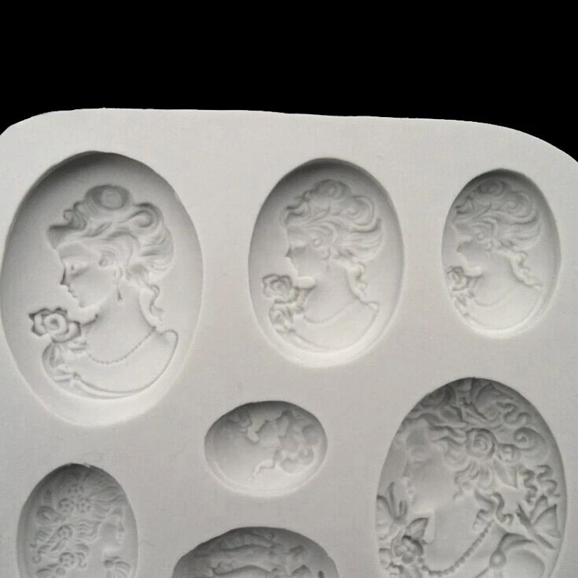 Cameo Collection Portrait Silikon Sugarcraft Form, Fondant Kuchen Dekorieren Werkzeuge – Detail 2