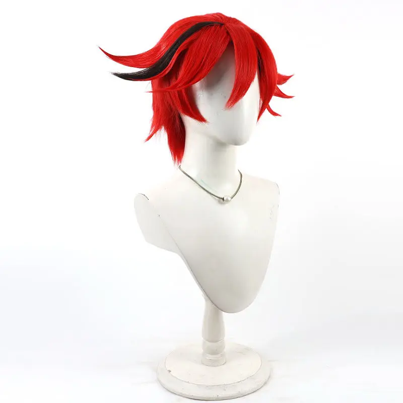 Anime akira kenjou peruca cosplay halloween carnaval festa adereços cabelo sintético fibra resistente ao calor + touca peruca