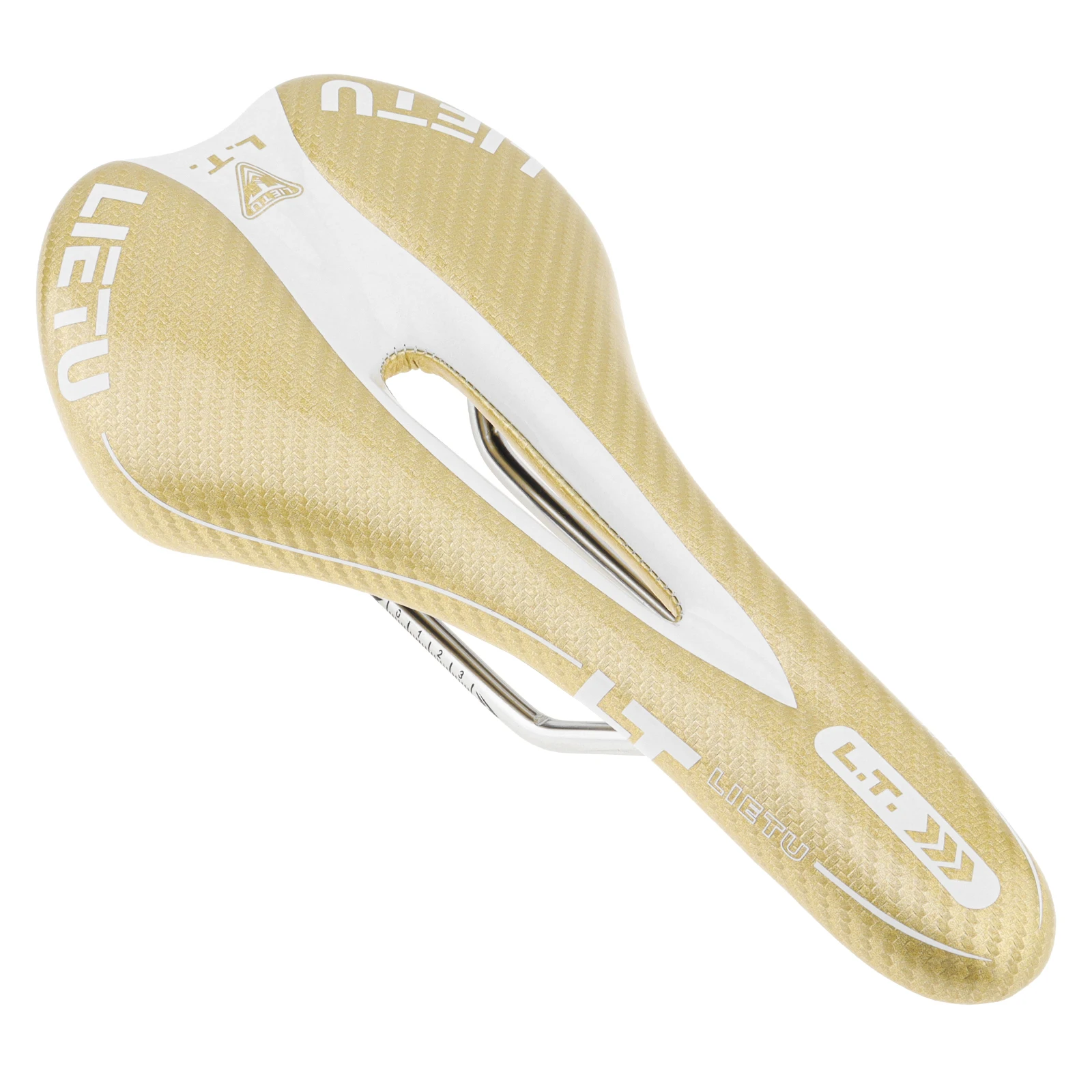 LIETU 4 Colors 3K Weave Soft Bike Saddle with Hollow Design for MTB / Road Bicycle