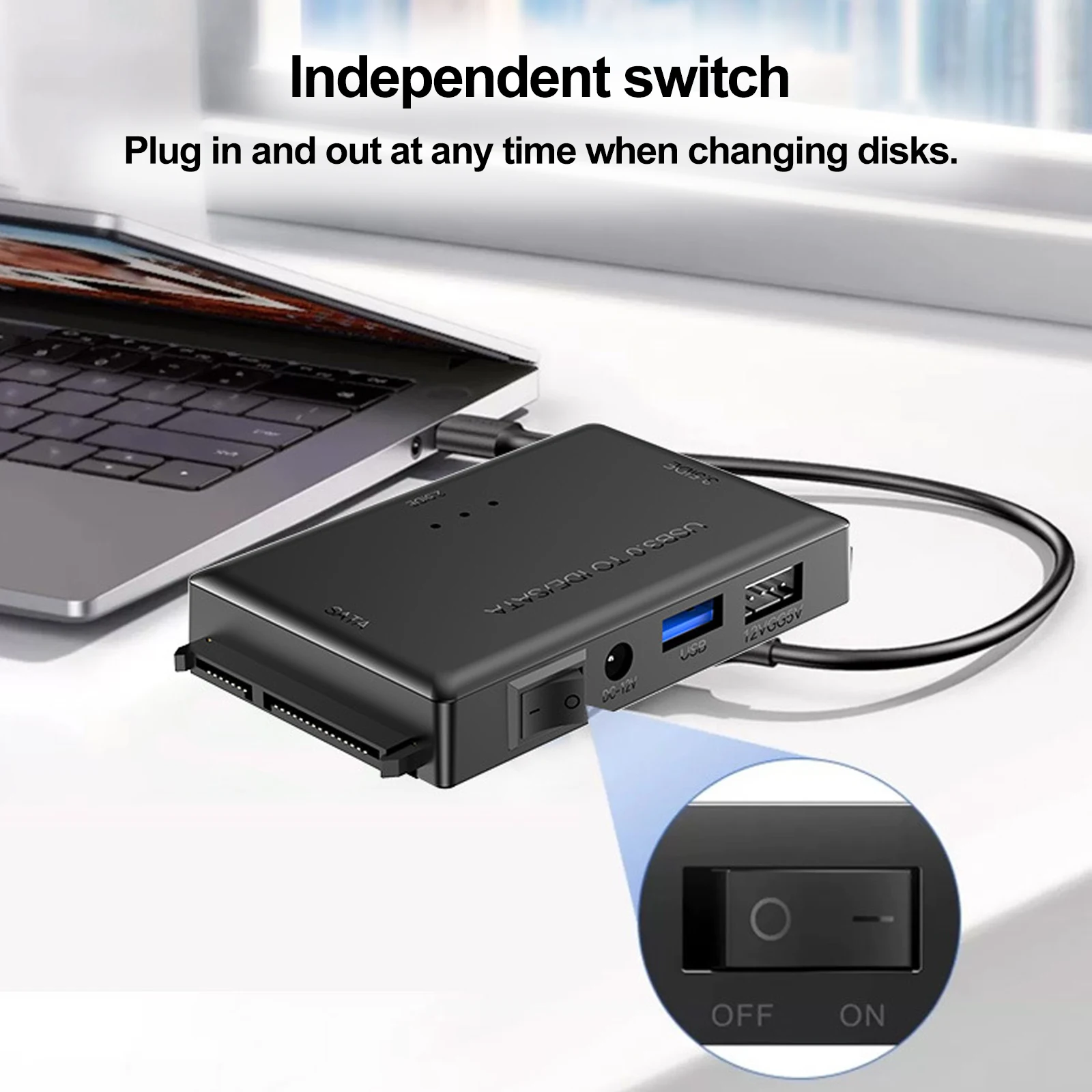 Adaptador de disco rígido 3-em-1 usb3.0 para sata ide 2.5/3.5 ''hdd ssd conversor de transferência de dados de unidade óptica para laptop desktop disco rígido