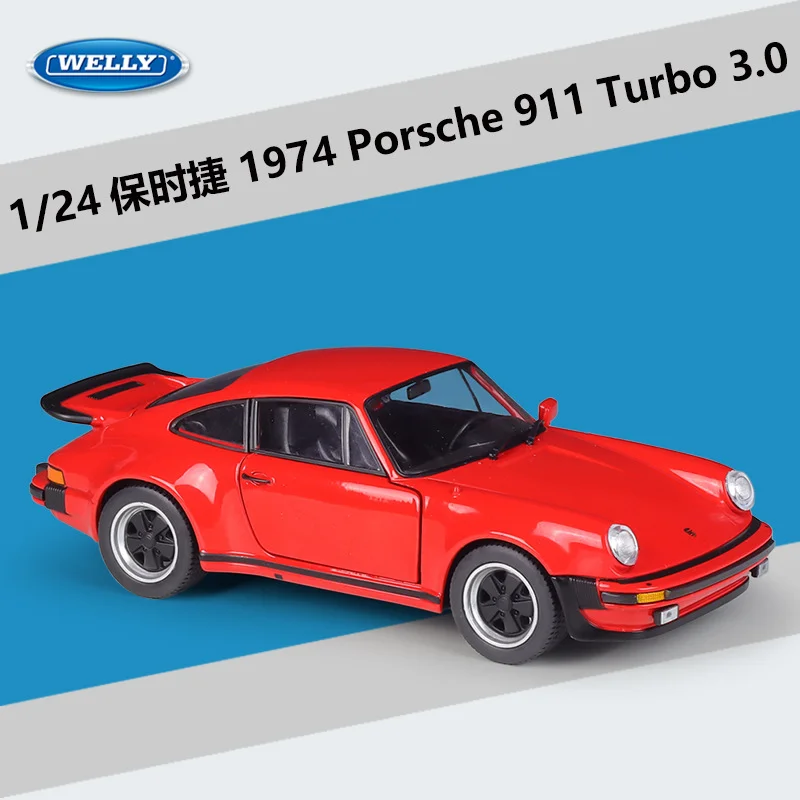 WELLY 1:24 1974 Porsche 911 Turbo 3.0 Alloy Sports Car Model