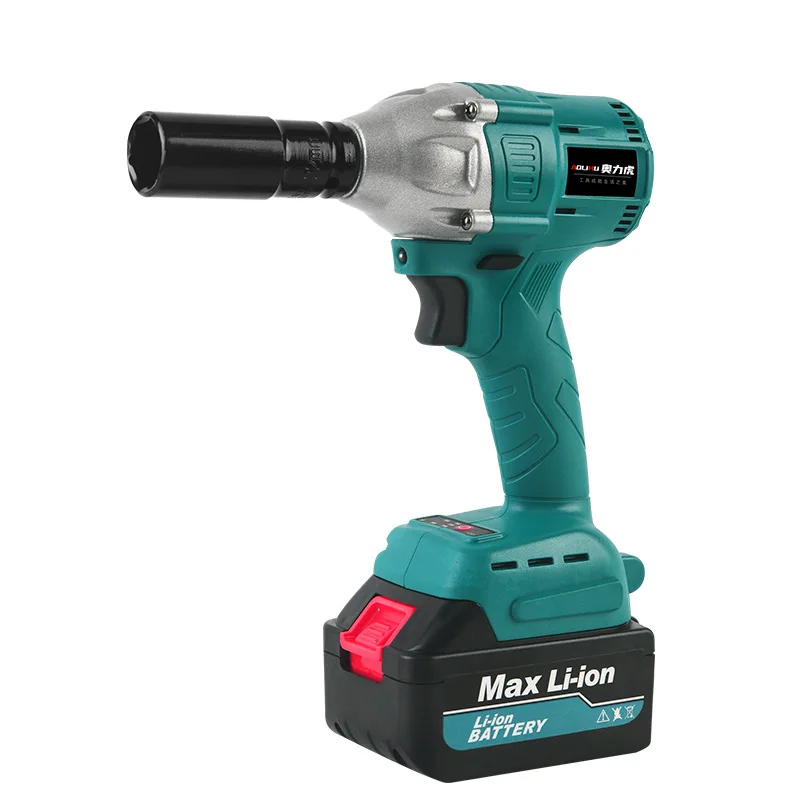 Lithium battery electric wrench brushless large torque auto repair scaffold multi-purpose rechargeable impact electric wrench wi