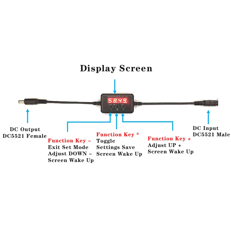 Dc power supply timing restart timing switch machine can be set for 99 days Supports 5V to 36V power control countdown timer