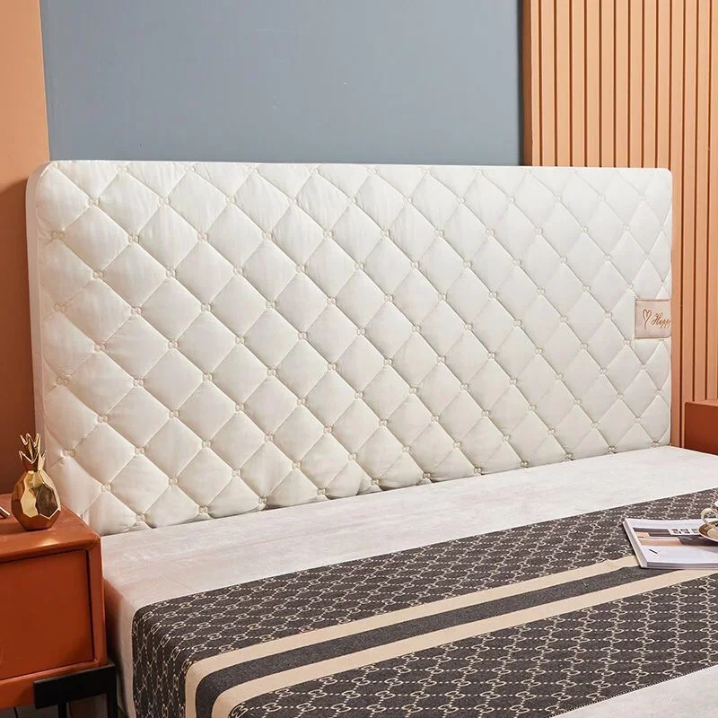 Solid Color Bed headboard Cover New Plaid  Wrap Bed Back Covers Thicken Polyester Bedhead Dust Protectors for Bedroom Hotel