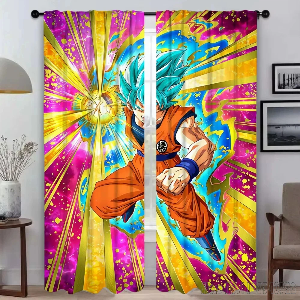 

Аниме Dragon Ball Wukong 3D принт 2 панели/компл. плотные шторы с защитой от комаров в японском стиле для гостиной с принтом для маленьких детей подарок