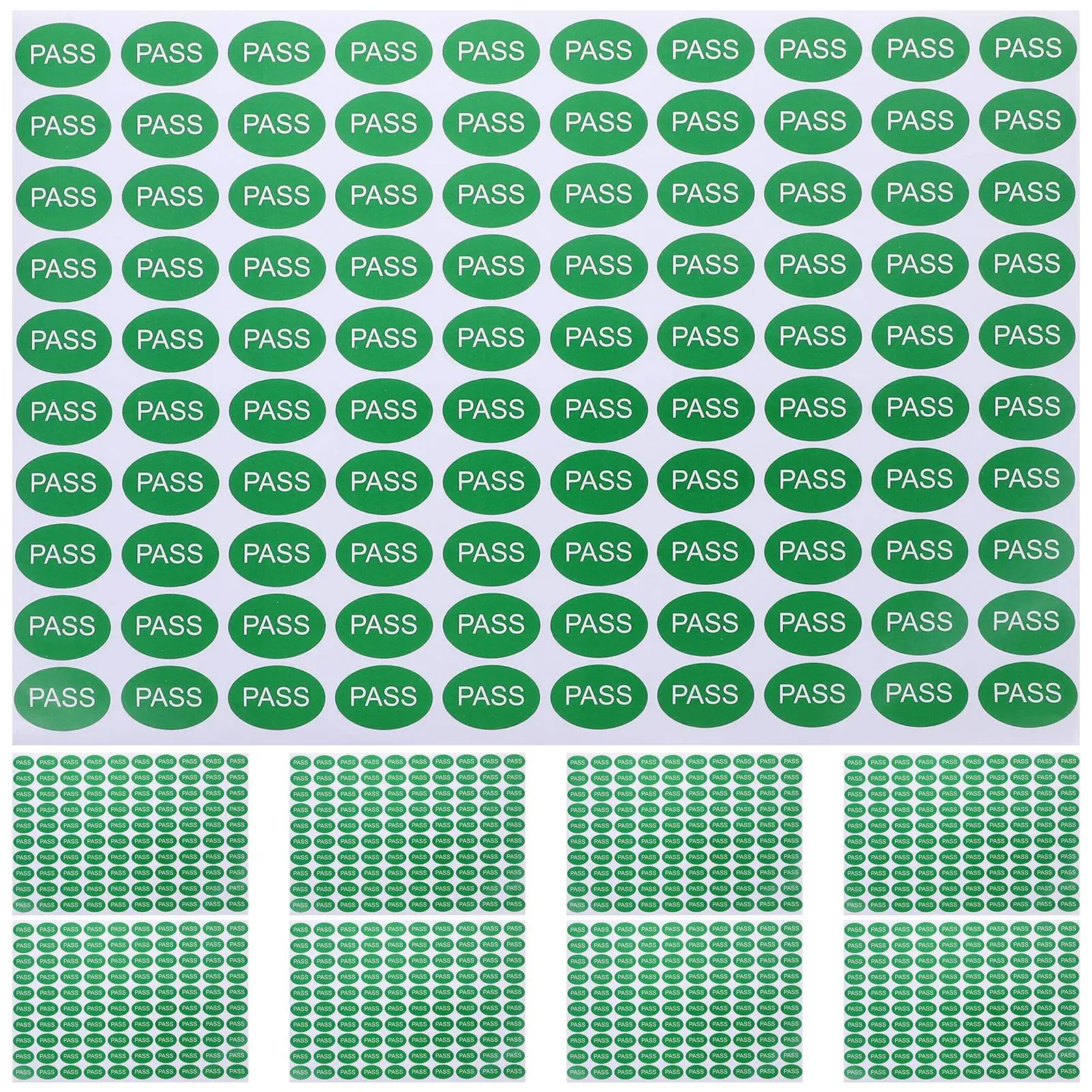 

2000 Pcs QC Pass Stickers 30x20mm Green Self Adhesive Inspection Labels Folder Inventory Management Bright Anti Wear