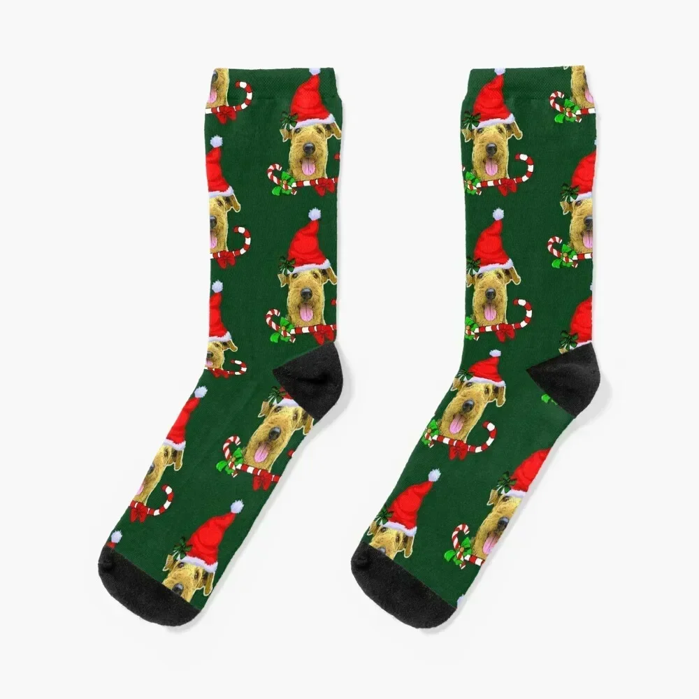 

Airedale Terrier Christmas Gifts Socks anime floral summer basketball Male Socks Women's