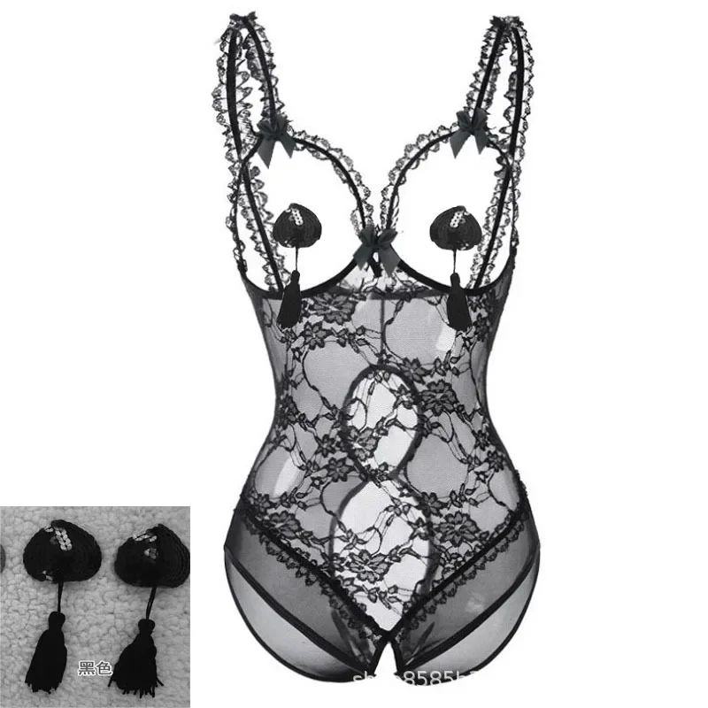Плюс размер порно с открытой грудью и вырезами с открытой попкой обтягивающее боди для взрослых секс-эротическая униформа женский топ сексуальный прозрачный наряд