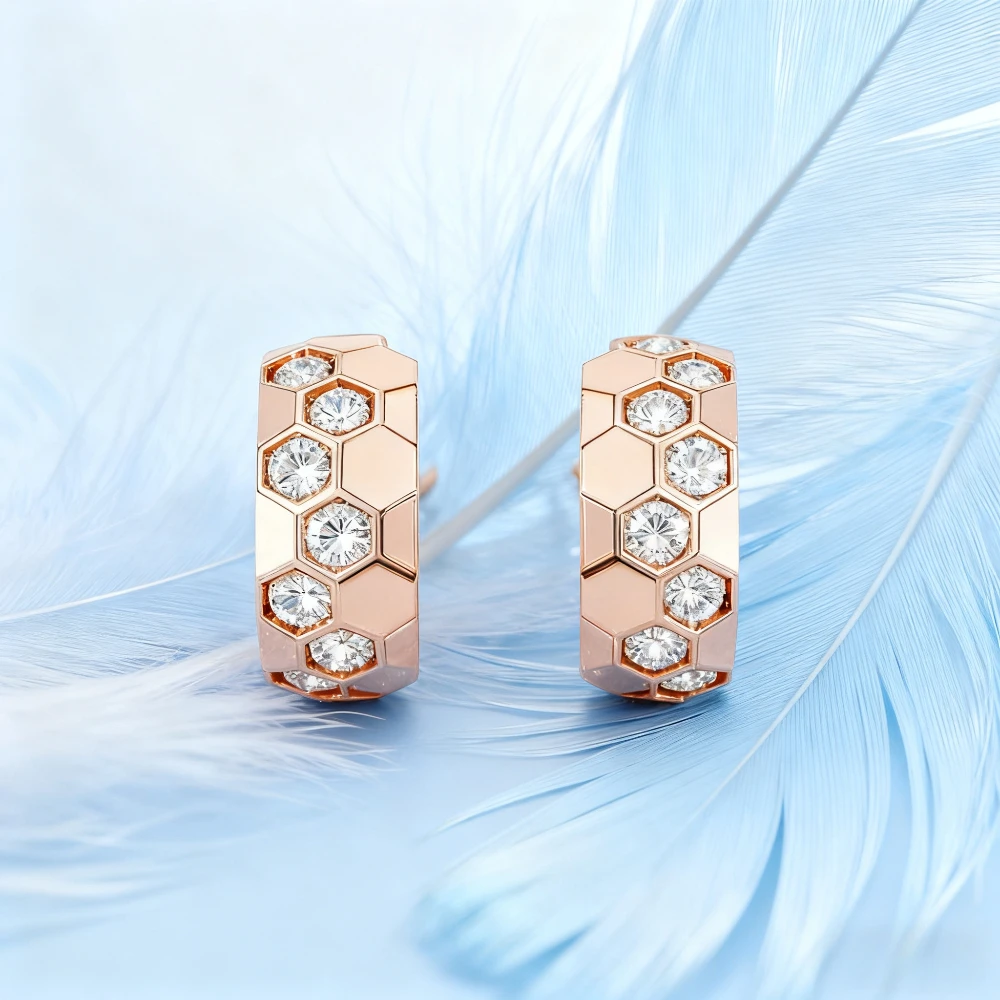 

2025 Новые элегантные аксессуары 2025 Классические серьги в форме пчелы в форме сот, изысканные для рабочего места и вечеринки, идеальный подарок на День матери