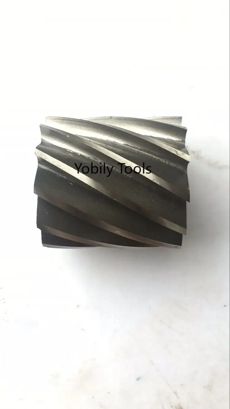 High-speed steel spiral cylindrical milling cutter Straight tooth hobbing milling cutter 40 50 63 80 100mm