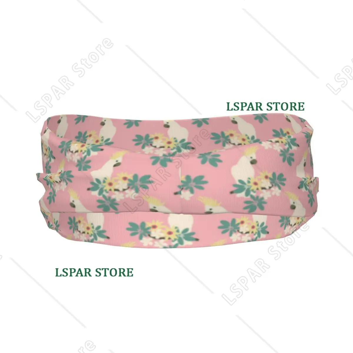 Parrots And Tropical Plants Print Elastic Hair Band Yoga Headband Makeup Hair Hoop Headwrap