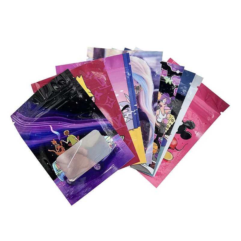 7*10 CM Reusable Zip Lock Foil Mylar Bags Smell Proof Ziplock Small Pouch Cookies Candy Food Storage Plastic Bag Sachets Baggies