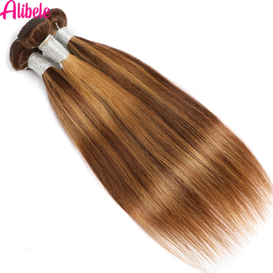 Alipele-عسل بني خصلات شعر بشري ، تمييز ، مستقيم ، برازيلي ، عذراء ، 3 ، 4 حزم ، صفقة ، OmbreP4 ، 27