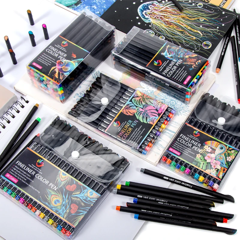 Art Fineliner Pens Multicolor 0.4mm Superior Needle Drawing Set Sketch/Letter Marker Manga Illustrating Office School Supplies