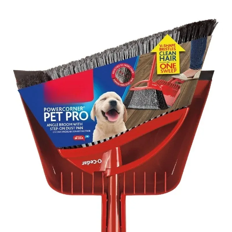 

Pet Pro Power Corner Broom with Step On Dust Pan