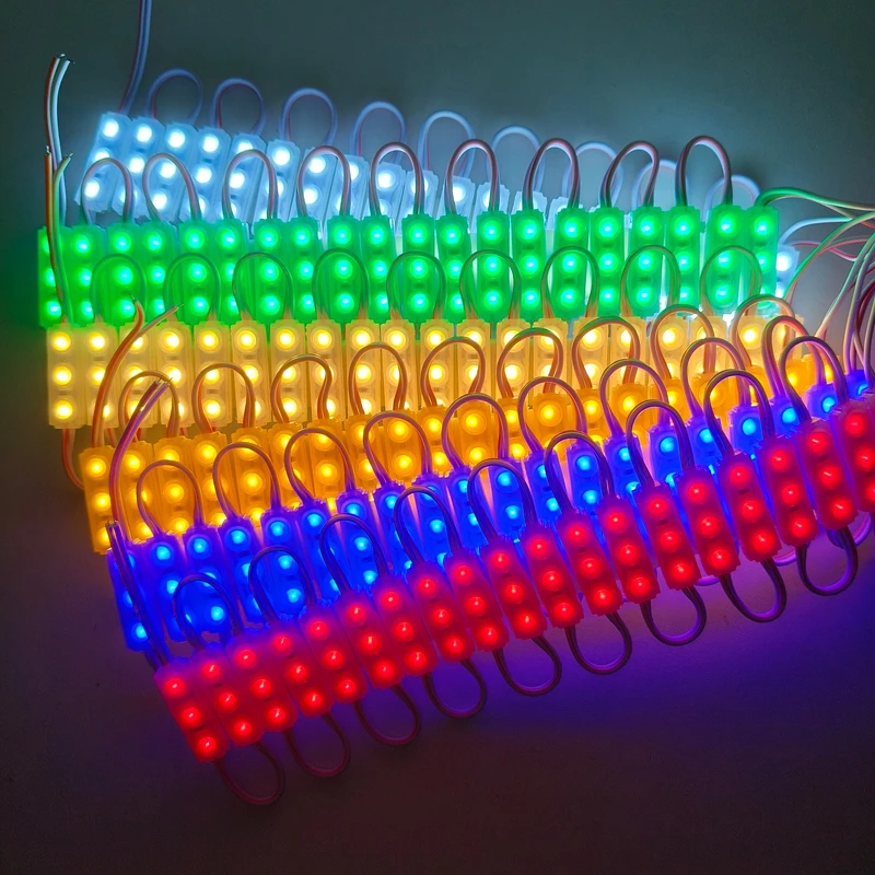 20pcs DC 12V LED Module 2835 6500k White SMD Modules with Lens 29*09mm  Backlight Waterproof IP67 Sign Lighting Cool White