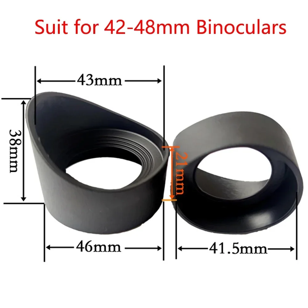 2 uds telescopio gafas 42-48mm microscopio de goma ocular protectores oculares 10X42 10X50 20X80 SVBONY Celestron binoculares se adapta