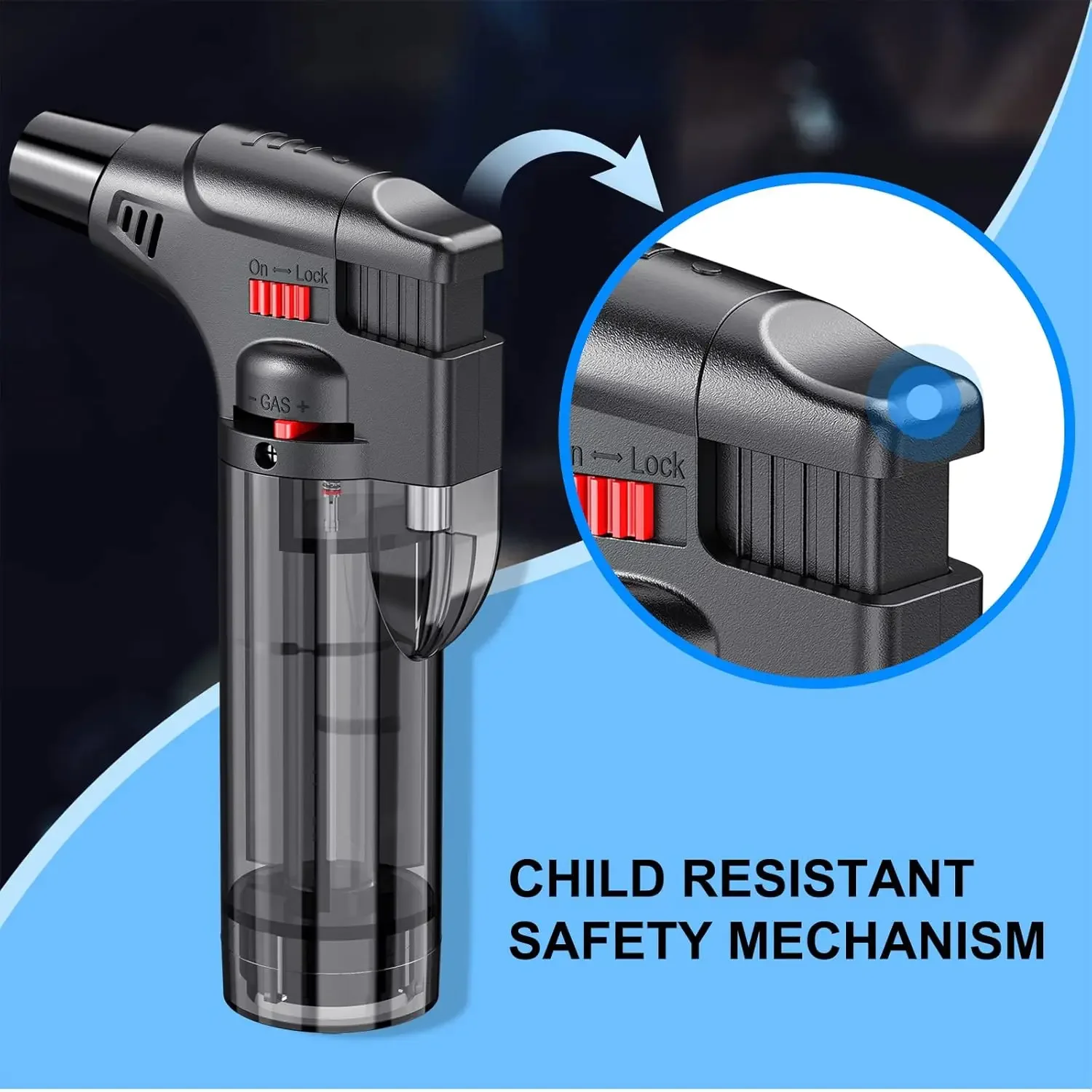 Hot Selling Windproof Multi-purpose Torch Lighter Large Capacity Jet Flame Candle Fireplace Bonfire Barbecue Household Lighter - Image 3