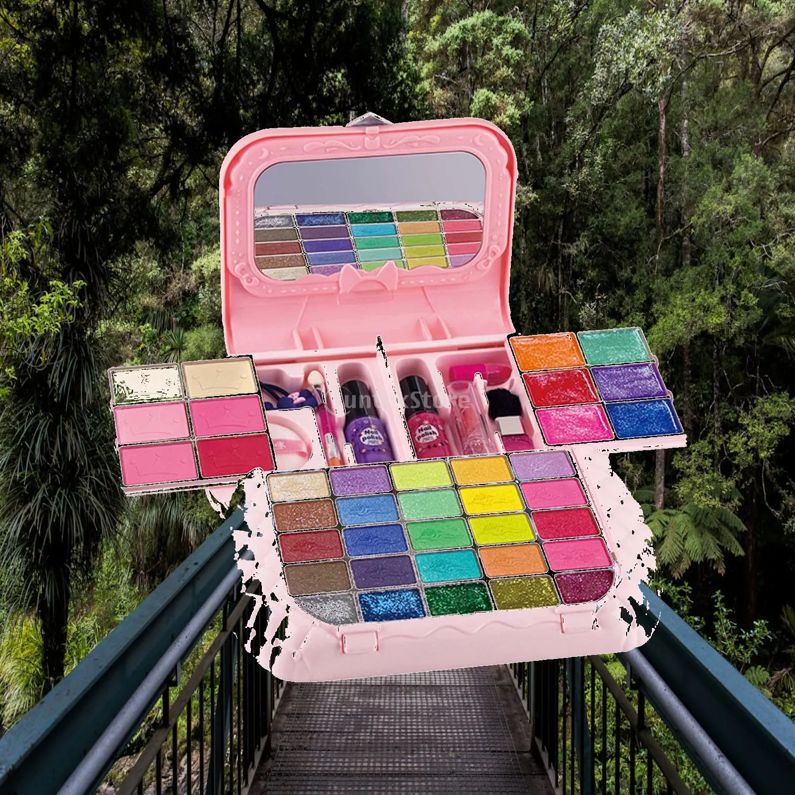 Beauty Makeup Vanity Set - Wasbare make-upset voor rollenspel, schoonheidsspeelgoed, kinderspeelgoed,