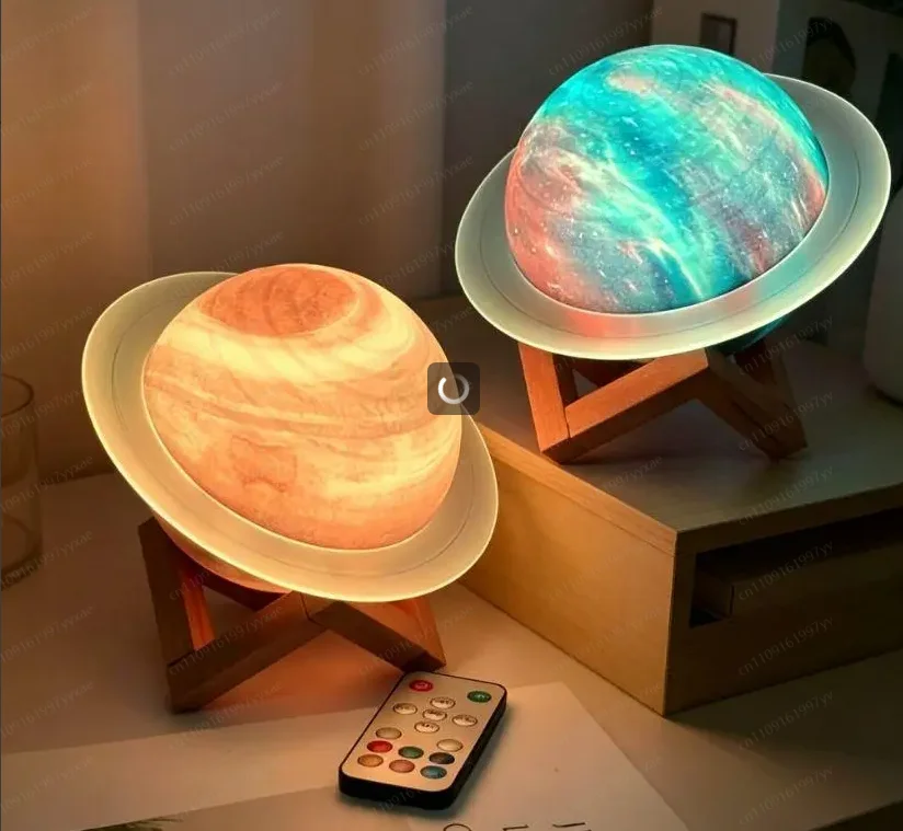 Dream Saturn Ring LED Glow Bluetooth Speaker Wireless Desktop Audio Home Bedroom Decor Heavy Bass Subwoofer