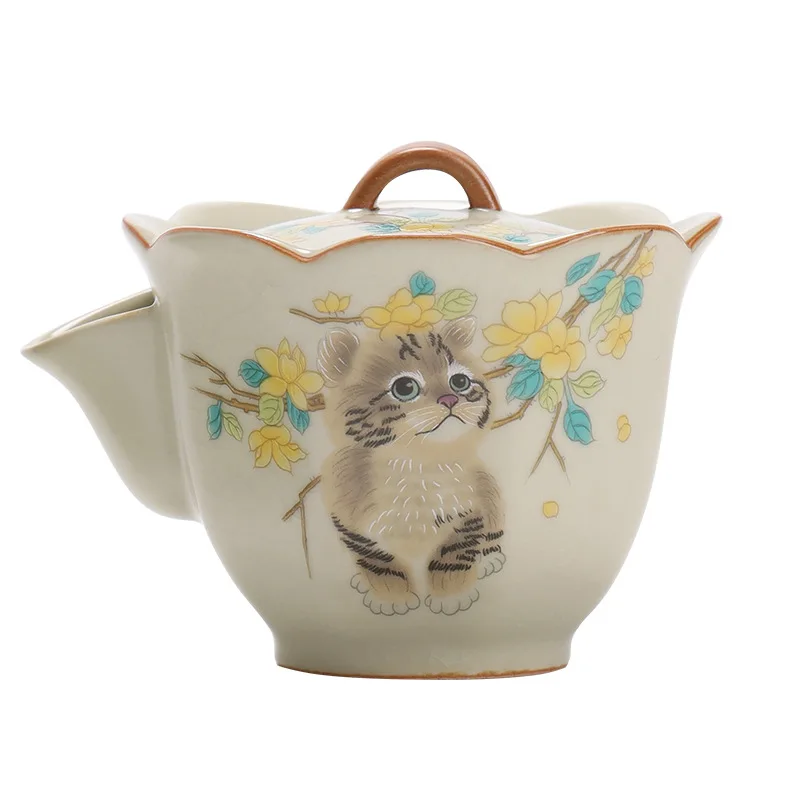 LH1 hand-painted teapot single pot Chinese high-end Kung Fu tea set household hand-held pot