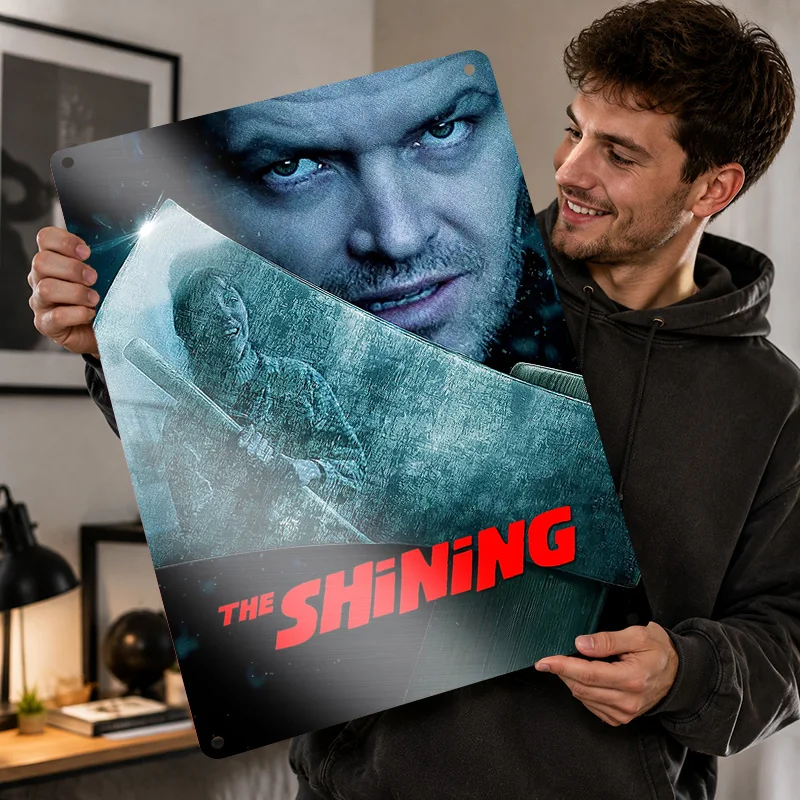 The Shining Printed Posters Customized Metal Sign Vintage Cult Film Culture Wall Art Ideal For Media Room Hallway And Viewers