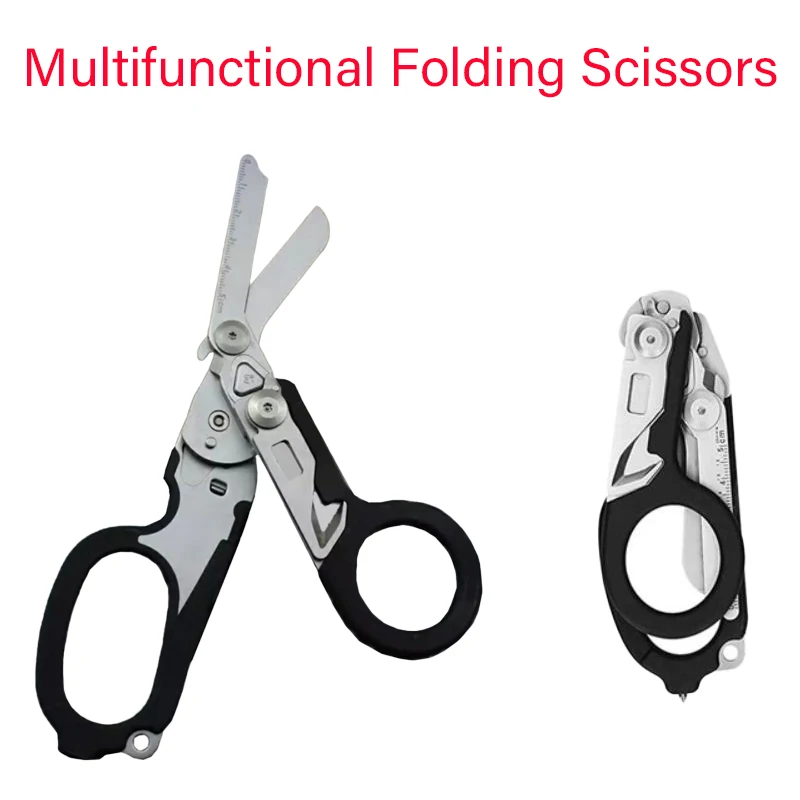 

Folding Stainless Steel Retractable Medical Scissors Multifunctional Tactical Pliers Outdoor Survival Tools Medical Scissors