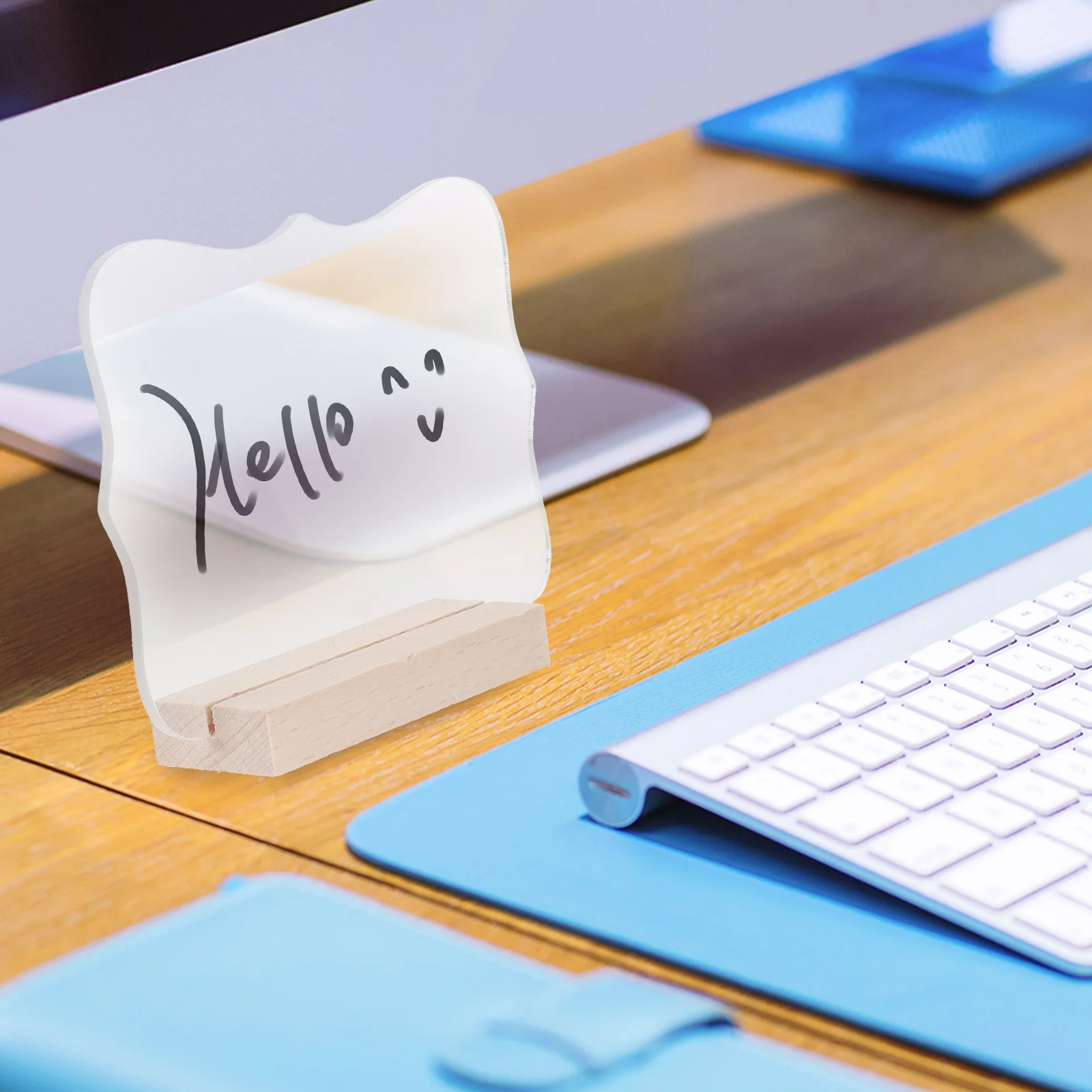 4 قطعة علامات الجدول الاكريليك قاعدة خشبية رسالة مجلس الزفاف محفوظة حامل أرقام الجلوس للولائم حفلة الحدث الجدول الديكور #1