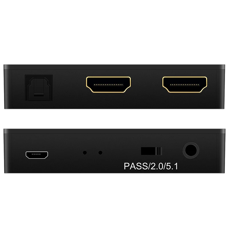 Extrator de Áudio Compatível com HDMI, Embedder de Áudio, Óptico, SPDIF, SPDIF, 1080P, 3D, Terno para Fire Stick, Xbox, Laptop, 1080P60hz