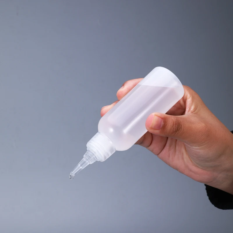 10 個 30/60/100/120 ミリリットルスクイーズボトルソース用プラスチック噴出容器詰め替えボトルキャップ付きキッチン接着剤容器用